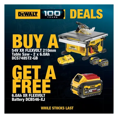 Dewalt DCS7485T2 54v XR FlexVolt Portable Table Saw Cordless x 6.0ah Batteries