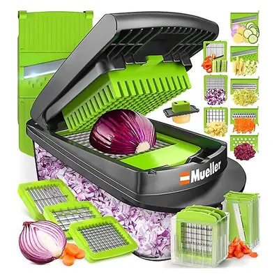 Mueller Pro-series 10-in-1, Blade Vegetable Slicer, Onion Mincer Chopper, Vegetable Chopper, Cut