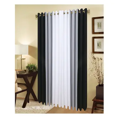 (66"wide x 72"drop) Eyelet Curtains Ring Top lined ready made Tone Black Grey White