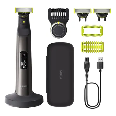 OneBlade Pro Authentic Face & Body Electric Beard Trimmer, Shaver and Bodygroomer, 3X Blade, 1x 