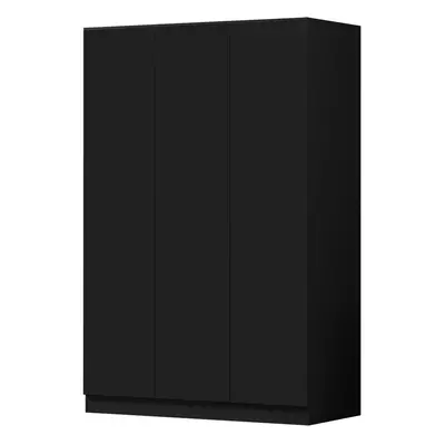 FWStyle Stora Modern Door Wardrobe - Matt Black