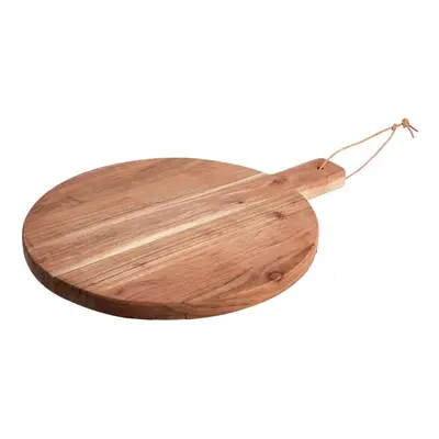 Premier Housewares Dark Brown Small Chopping Board Acacia Wood Brown Boards Wood Round Wooden Ch