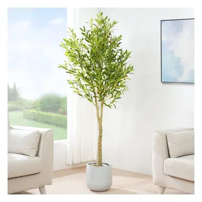 (140CM) Artificial Olive Tree with Plastic Planter & Moss