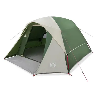 (green) vidaXL Family Tent Cabin 6-Person Green Waterproof tent garden tent