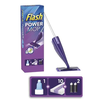 Flash Powermop Floor Cleaner Starter Kit, All-In-One Mopping System, Powered Deep Clean For Your