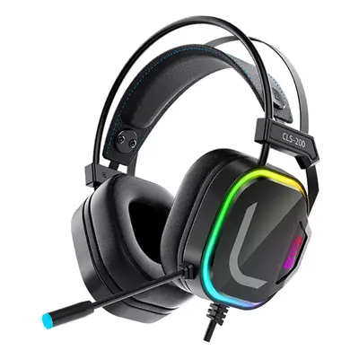 Gaming Headset with Omnidirectional Microphone Colorful RGB Light 50mm Unit for PC Laptop