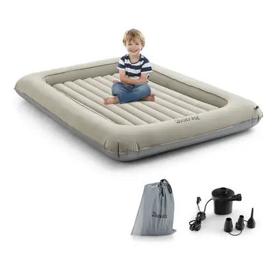 Inflatable Toddler Travel Bed Portable Kids Bed w/ Sides Mattress