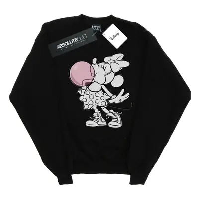 (M, Black) Disney Womens/Ladies Minnie Mouse Gum Bubble Sweatshirt