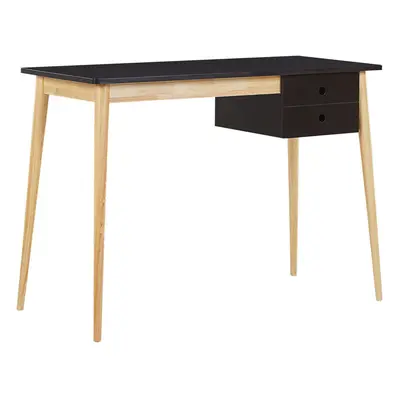 Home Office Desk with Storage Black EBEME