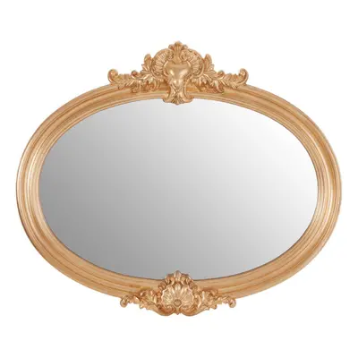 Premier Housewares Gold Frame Wall Mirror For Bedroom / Hallway / Living Room Luxurious and Fanc