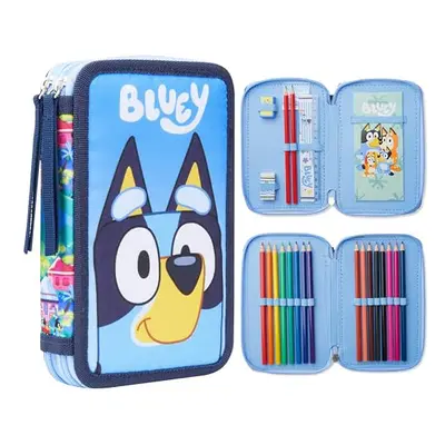 Filled Pencil Case with Stationery for Kids, School Supplies Colouring Pencils, Notepad - Gifts 