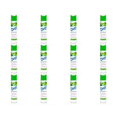 Oust Odour Eliminator Aerosol Air Freshener, Outdoor Scent, 300ml (Pack of 12)