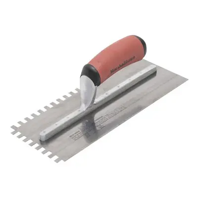 Marshalltown M5779SSDXH 10mm StainlessSteel SquareNotched Trowel DuraSoft Handle