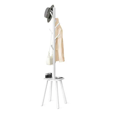 VASAGLE Coat Rack Free Standing Coat Stand Hall Coat Tree with Hooks and Storage Shelf 67.1 Inch