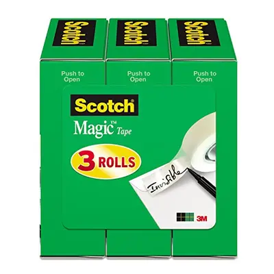 Magic Tape Refill 3/4 x Core Clear 3/Pack