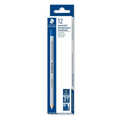 Staedtler Lumocolour Non Permanent Omnichrom Pencil - Blue (Box of 12)