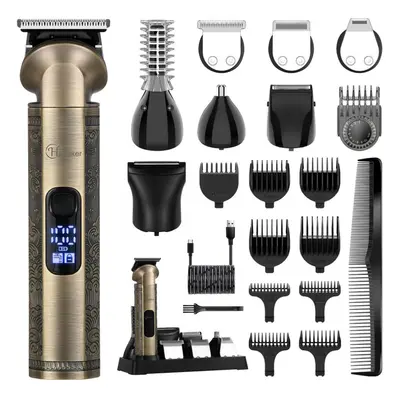 HATTEKER Hair Clippers Professional Mens Beard Trimmer Cordless Hair Trimmer in Hair Cutter Kit