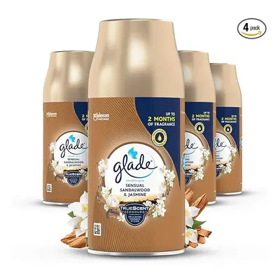 Glade Automatic Air Freshener Refills, Room Spray & Odour Eliminator, Sandalwood & Jasmine, Pack