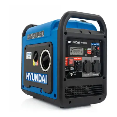 Hyundai HY2250Si 2200W / 2.2kW Petrol Inverter Generator, Pure Sine Wave Output, Lightweight, Qu