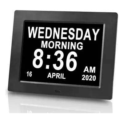 Digital Day Clock LED Calendar Dementia Alarm Time Date Month Memory