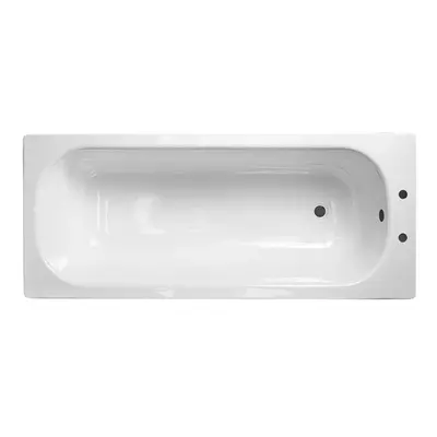 Nes Home Premium x 700mm Steel Enamel Bath with Tap Holes