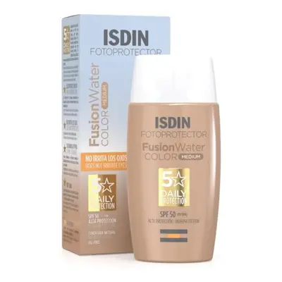 Fusion Water Color SPF (Medium) 50ml , Tinted daily facial sun cream , Ultra-light texture