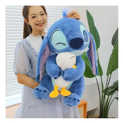 (30cm) Hold Duck Stitch Blue Cartoon Stitch Stuffed Teddy Pillow Children Toy Birthday Present G