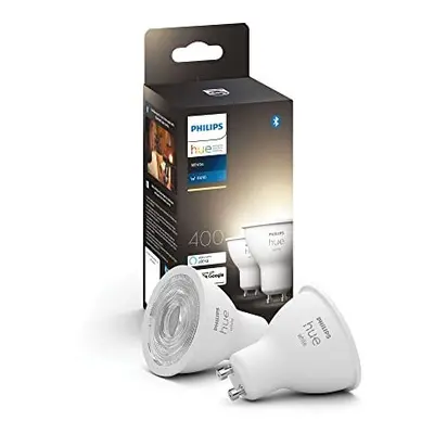 Philips Hue NEW White Smart Light Pack [GU10 Spot] With Bluetooth. Works with Alexa, Google Assi