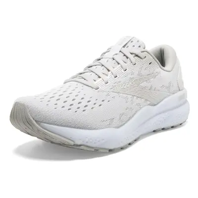 Brooks Womens Ghost Neutral Running Shoe - White/White/Grey - 11.5 Medium