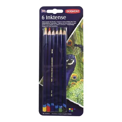 Derwent Inktense Permanent Watercolour Pencils, Set of 6, Professional Quality