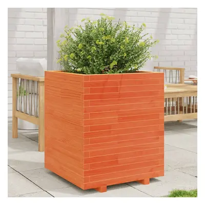 vidaXL Garden Planter Outdoor Flower Pot Planter Pot Wax Brown Solid Wood Pine