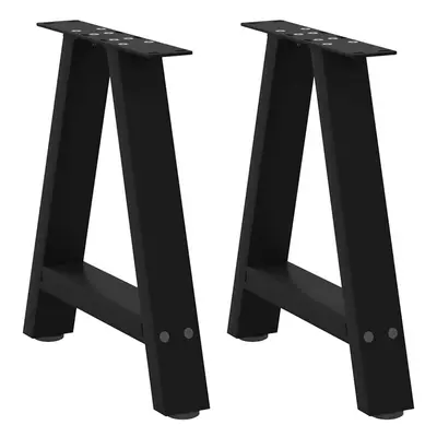 vidaXL Coffee Table Legs A-Shaped pcs BlackÂ 50x(42-43) cm Steel