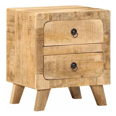 vidaXL Bedside Cabinet 40x32x46 cm Solid Wood Rough Mango bedside table