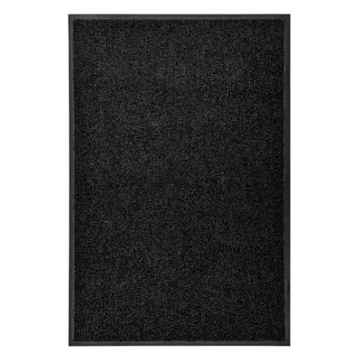 vidaXL Doormat Washable Black Home Garden Barrier Entrance Rug for Front Door