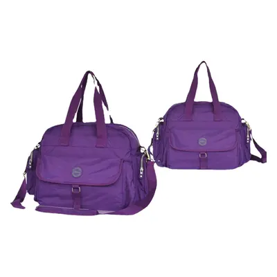 (Purple) Waterproof Large Capacity Tote Shoulder Bag Handbag for Travel Outdoor Activities