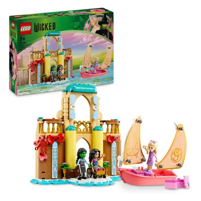 LEGO Wicked Glinda, Elphaba & Nessarose at Shiz University Building Set with Sailing Boat Toy an