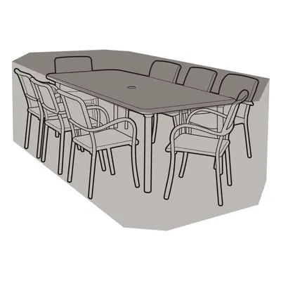 8 Seater Rectangular Table & Chairs Cover - Super Tough Polyethylene