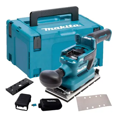 Makita DBO381ZU 18v LXT 1/3 Sheet Brushless Finishing Sander Cordless + Makpac