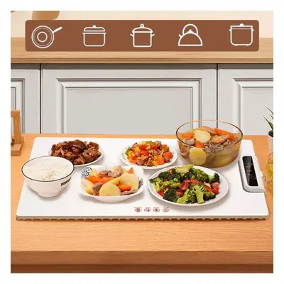 (AC-EU) Fast Heating Food Electric Warming Tray Foldable Food Warmer Plate With Adjustable Tempe