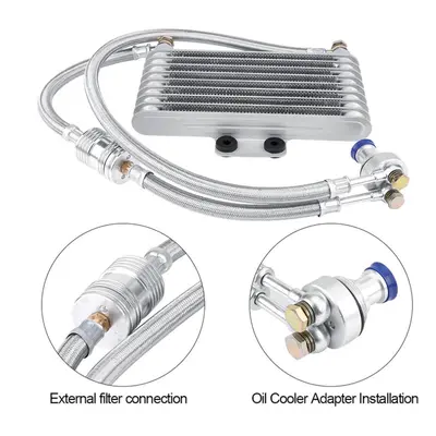 125ml Motorcycle Oil Cooler Engine Oil Cooling Radiator System Kit For Cb Cg Engine