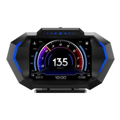 (black) Digital Speedometer With Light Large Screen Universal Display Speed Gps Obd Head Up Led 