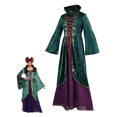 (L) Women Winifred Sanderson Cosplay Costume Dress for Adult, Sanderson Sisters Costume Winifred