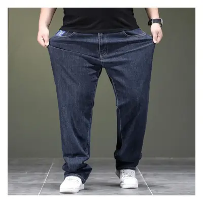 (as the picture, 31) Jeans Men&apos;s Large Size Spring And Autumn Fat Loose Large Elastic Men&a