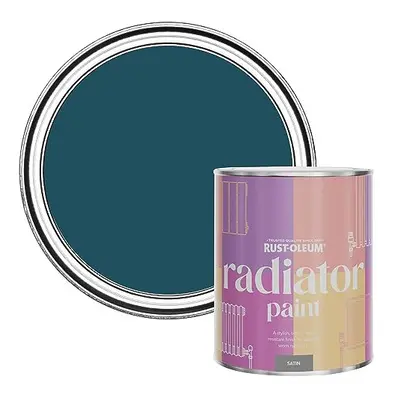 Blue Heat Resistant Radiator Paint in Satin Finish - Commodore Blue 750ml