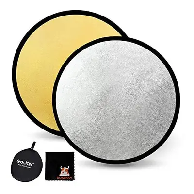 24" 60cm 2-in-1 Collapsible Round Portable Disc Light Reflector with Bag for Studio and Photogra