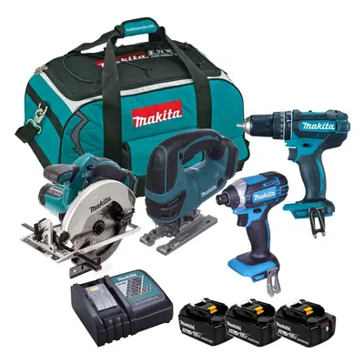 Makita DLX4137TX1 18v Piece LXT Drill Saw Kit Lithium Ion Li-Ion - x 5.0AH