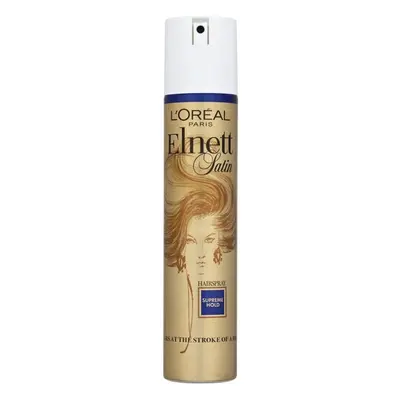 L'Oreal Paris Elnett Satin Hairspray Supreme Hold 200ml |Long-Lasting, Flexible Control, Frizz-F