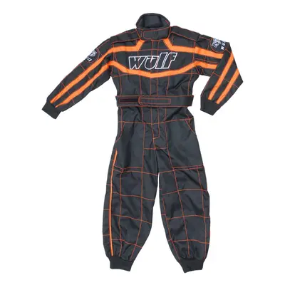 (Black Orange, XL) Wulfsport Cub Blue Kids Motocross Motorbike Kart Race Suit