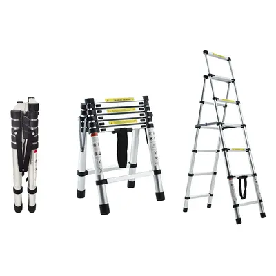 (Household Step Ladder Folding Telescopic Ladder Multi-Purpose 1.7+2m/(5+6 Steps)) A-Frame House