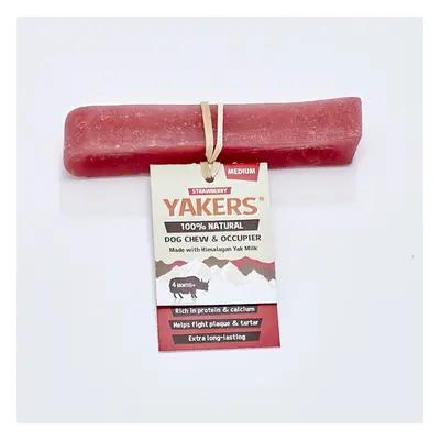 (Medium (20 Pack)) Yakers Himalayan Yak Milk Dog Chew Strawberry Box